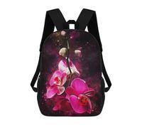 sinyumoney Pink Flowers Rucksack Daypacks Business Backpack Water Resistant Bookbag for Men/Women 17inch