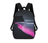 sinyumoney Pink Glow Beach Rucksack Lightweight Casual Daypack School Backpacks- Perfect for Travel, Work And Daily Use 17inch