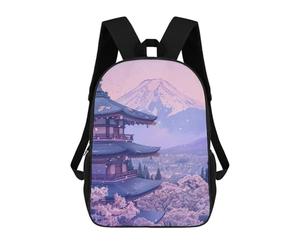 sinyumoney Pink Japan Painting School Backpack Lightweight Airport College Students Back Pack- Perfect for Travel, Work And Daily Use 17inch