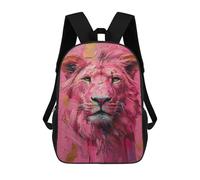 sinyumoney Pink Lion Abstract Painting School Bags Computer Rucksack for School/Work/Travel for Camping Outdoor Adventures And Daily Travel 17inch