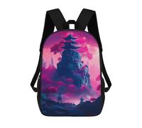 sinyumoney Pink Tree in The Rock School Backpack Secondary Causal Travel High School Bags for Teenage Girls Boys Women Men 17inch