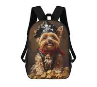 sinyumoney Pirate Dog Treasure Chest-123 School Bag 3D Printed Backpacks Fashion Kids School Backpack Boys Rucksacks for Boys Middle School Students 17inch