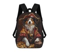 sinyumoney Pirate Dog Treasure Chest-33 School Backpack Fashion Stationery Backpack Waterproof Casual Daypacks for Men/Women 17inch