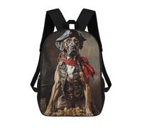 sinyumoney Pirate Dog Treasure Chest-56 Kids School Backpack 3D Printed Backpacks Fashion School Bag Rucksacks for Boys Elementary And Middle School Students 17inch