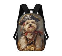 sinyumoney Pirate Dog Treasure Chest-64 School Bags Large Water Resistant Laptop Backpack - Perfect for Travel, Work And Daily Use 17inch