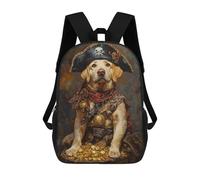 sinyumoney Pirate Dog Treasure Chest-68 Backpack School Daypacks Business Backpack Water Resistant Bookbag for Camping Outdoor Adventures And Daily Travel 17inch