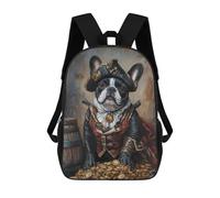 sinyumoney Pirate Dog Treasure Chest-7 Backpack School Lightweight Airport College Students Back Pack for School/Work/Travel 17inch