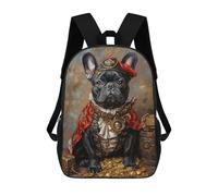 sinyumoney Pirate Dog Treasure Chest-8 Backpacks Kids 17inch School Backpack School Bag 3D Printed School Bag for Boys Elementary And Middle School Students