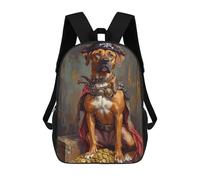 sinyumoney Pirate Dog Treasure Chest-95 Backpack School Backpack Kids School Bag Large Capacity Kids Backpack for School Rucksack 3D Book Bag Gifts for Kids 17inch