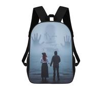 sinyumoney Pirate Ghost Ship Backpacks Kids School Backpack School Bag 3D Printed School Bag for Boys Elementary And Middle School Students 17inch