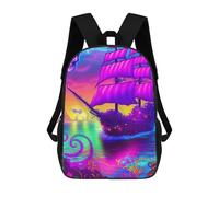 sinyumoney Pirate Ship Dreamscape Backpack School Water Resistant Computer Rucksack for Men/Women 17inch