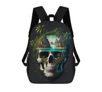 sinyumoney Pirate Skull School Backpack Large Water Resistant Laptop Backpack for Girls Boys Teenage 17inch
