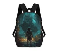 sinyumoney Pirates Memoirs Ronaldo Backpack, Children's Backpack, Student School Bag, Book Bag, 3D Printed School Bag For Boys And Girls, 17inch