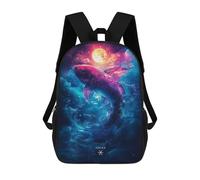 sinyumoney Pisces Zodiac Fish Backpacks Kids School Backpack School Bag 3D Printed School Bag for Boys Elementary And Middle School Students 17inch