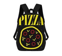 sinyumoney Pizza Spirit Backpacks Kids Student Schoolbag,3D Printed Backpacks,Elementary And Middle School Students Backpacks for Boys Girls 17inch