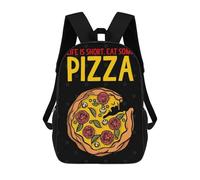 sinyumoney Pizza Wall Art Decor School Backpack 3D Printed School Bags Boys Girls Laptop Backpack for Kids/Students/Adults 17inch