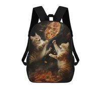 sinyumoney Pizza War Backpacks 3D Printed Kids School Backpack Outdoor Casual Daypack Fashion Casual Children Backpacks Cute Travel Bags 17inch