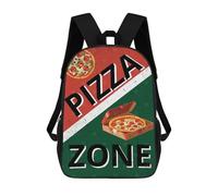 sinyumoney Pizza Zone Decor Children's Backpacks School Backpack 3D Printed Backpack for Kids Travel Rucksacks Book Bags Kids School Bag 17inch