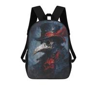 sinyumoney Plague Doctor Crow Art Print Backpack School Computer Rucksack for School/Work/Travel- Perfect for Travel, Work And Daily Use 17inch