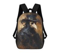 sinyumoney Plague Doctor Crow Art Print School Backpack High Secondary School Bags Casual Backpack for Girl, Teen Girls 17inch