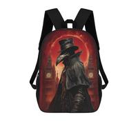 sinyumoney Plague Doctor in London School Bags School Secondary High School College Backpack Travel for Boys/Girls/Teenagers 17inch