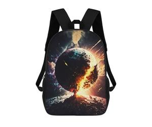 sinyumoney Planet Collide Ronaldo Backpack, Children's Backpack, Student School Bag, Book Bag, 3D Printed School Bag For Boys And Girls, 17inch
