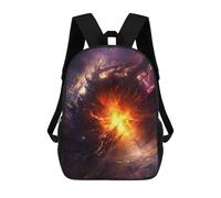 sinyumoney Planet Detonation Backpacks, Kids Backpack Student School Bag 3D Printed Travel Backpacks Fashion Accessory Backpack Children Waterproof School Bags 17inch