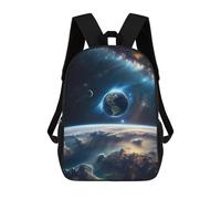 sinyumoney Planet Earth from Space Kids Backpacks,3D Personalized School Bookbags for Boys Girls Large Schoolbags Casual Daypack 17inch