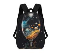 sinyumoney Planet Glass Backpack School Bag Lightweight Airport College Students Back Pack for Men, Women & Teenage Boys 17inch
