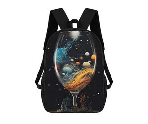 sinyumoney Planet Glass Backpack School Bag Lightweight Airport College Students Back Pack for Men, Women & Teenage Boys 17inch