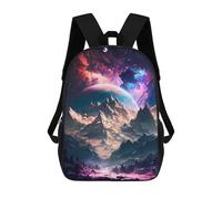 sinyumoney Planet Mountain Escape Backpack 3D Printed Kids School Backpack High Capacity Travel Backpacks Book Bags Kids Backpack 17inch