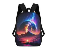 sinyumoney Planet Nebula Landscape School Backpack 3D Printed Children's 17inch Backpacks Bag Bookbag for Kids Boy Girl Book Bags Kids School Bag Travel Rucksacks