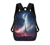 sinyumoney Planet Plateau Landscape 17inch School Bag 3D Printed Children's School Backpack Casual Fashion Travel Backpacks for Kids School Students