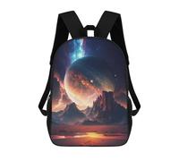 sinyumoney Planet Plateau Landscape Children's School Backpack Fashion Casual 17inch 3D Printed School Bags Boy School Backpack Large Backpack