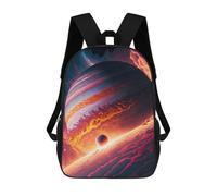 sinyumoney Planetary Aurora Kids School Backpack School Bag 3D Printed School Bag for Boys Elementary And Middle School Students 17inch