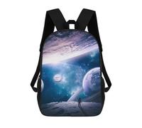 sinyumoney Planetary Horizon -4 Backpacks 3D Printed Kids School Backpack School Bag Fashion Rucksacks for Boys Elementary And Middle School Students 17inch