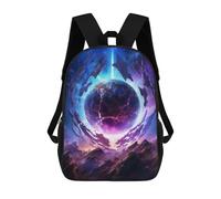 sinyumoney Planetary Wreckage 3D Printed Children's School Backpack for Kids High Capacity Travel Rucksacks 17 Inch Book Bags Kids
