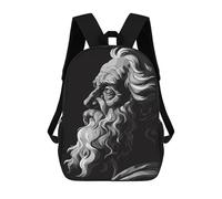 sinyumoney Plato Portrait Children's Backpacks School Backpack 3D Printed Backpack for Kids Travel Rucksacks Book Bags Kids School Bag 17inch