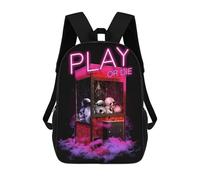 sinyumoney Play Or Die Gamer Quote Kids Backpack, Kids School Bag 3D Printed School Backpacks for Boys And Teenager School Students 17inch