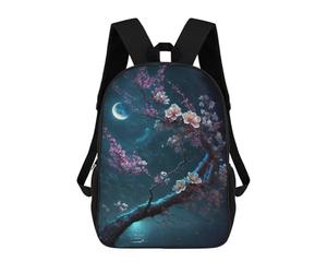 sinyumoney Plum Blossoms Backpack School Bag Rucksack Casual Daypacks School Work Travel Bag for Girl, Teen Girls 17inch