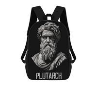 sinyumoney Plutarch Greek Philosopher Children's Backpacks 17inch School Backpack 3D Printed Bag Bookbag for Kids Travel Rucksacks Boy Girl Book Bags Kids School Bag