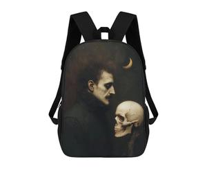 sinyumoney Poe’s Lament, A Dance with Mortality School Backpack Large Water Resistant Laptop Backpack for Girls Boys Teenage 17inch