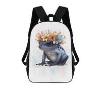 sinyumoney Poison Dart Frog Painting Backpack School Bag School Secondary High School College Backpack Travel for Girls Boys Teenage 17inch