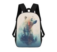 sinyumoney Polar Bear Art Casual Daypack Backpacks School Bag for Girls Boys High College Teens Knapsack Men Women Travel Laptop Rucksack College Bookbag 17inch