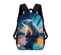 sinyumoney Polar Bear Backpacks 3D Printed Kids School Backpack School Bag Fashion Rucksacks for Boys Elementary And Middle School Students 17inch
