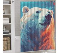 sinyumoney Polar Bear Color Shower Curtains Mould Proof Waterproof Polyester Fabric Bath Curtains for Shower for Shower Bath Curtain 64.17x70.87Inch（163x180cm）