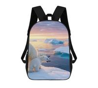 sinyumoney Polar Bear Family at Sunset Backpack School Bag Water Resistant Travel Backpack Computer Bag for Camping Outdoor Adventures And Daily Travel 17inch
