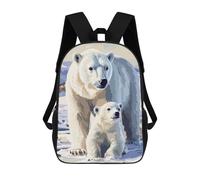 sinyumoney Polar Bear Family Children's Backpacks School Backpack 3D Printed Backpack for Kids Travel Rucksacks Book Bags Kids School Bag 17inch