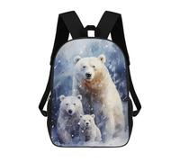 sinyumoney Polar Bear Family Xmas School Backpack Secondary Causal Travel High School Bags for Teenage Girls Boys Women Men 17inch