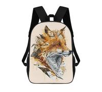 sinyumoney Polygonal Abstract Fox School Backpack Water Resistant School Bag Business Backpack for Men/Women 17inch